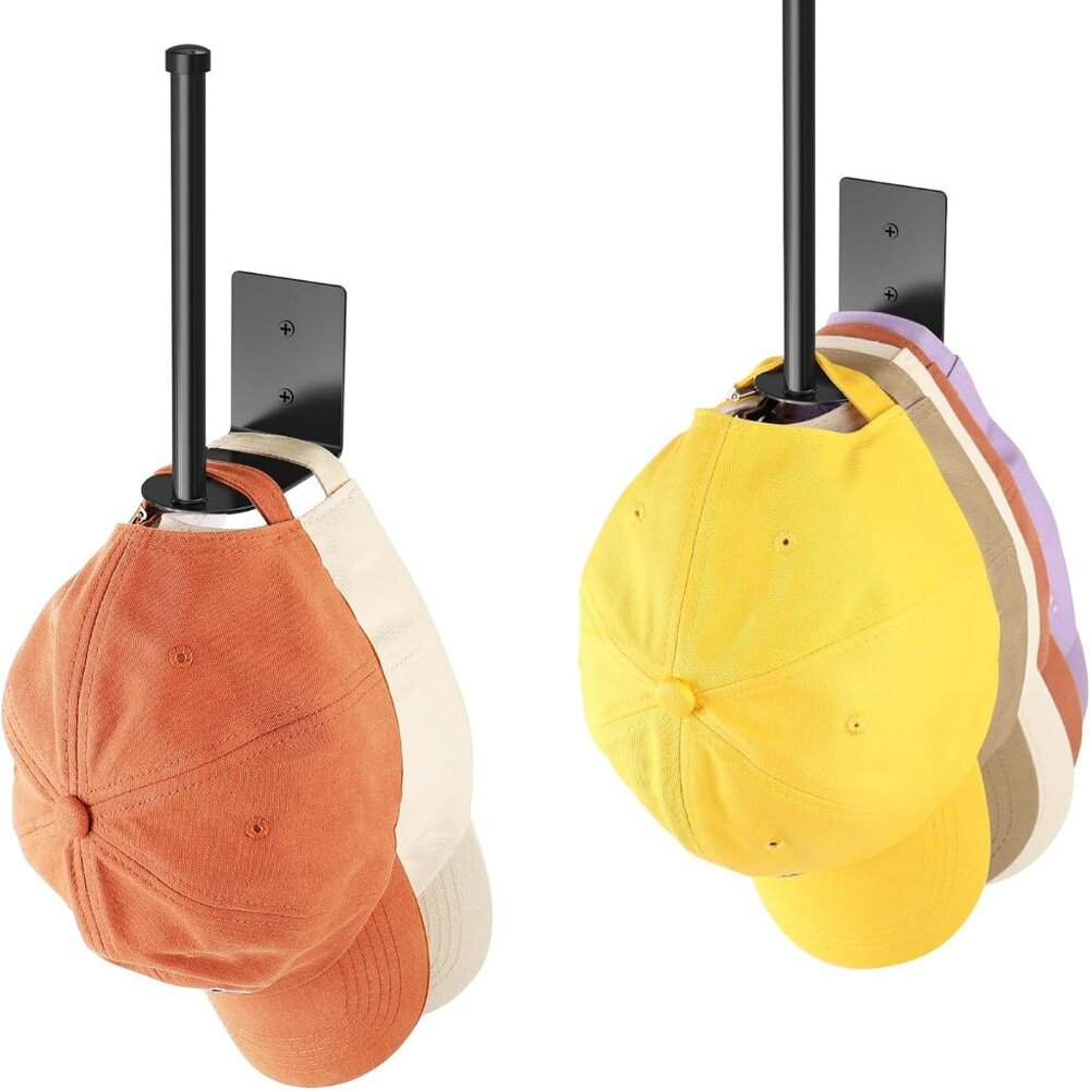 2 Hat Racks for Baseball Caps‎ Hat Organizer for Hats Helmets Jackets Stainless
